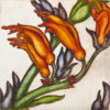 Mary Taylor Flax Flowers hand coloured etching NZ flower limited edition print at Parnell Gallery Auckland NZ