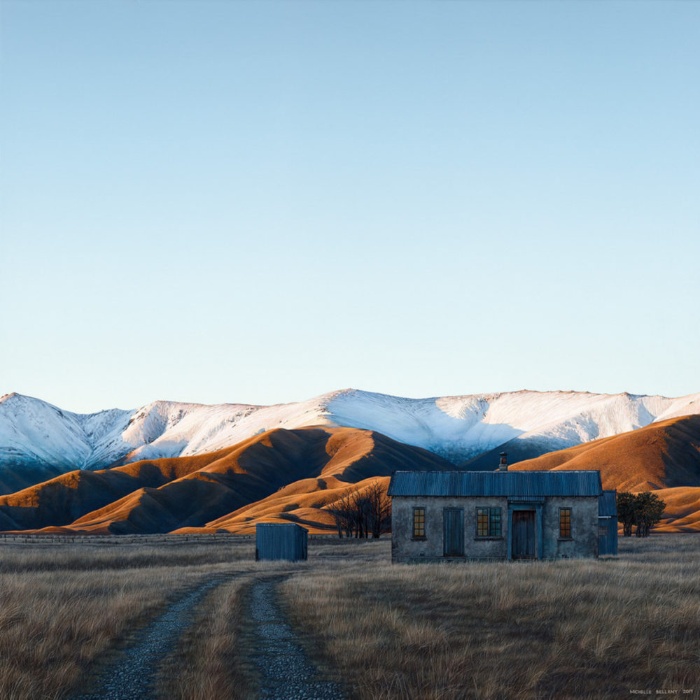 Michelle Bellamy Before Dusk at the Hawkduns limited edition fine art New Zealand landscape print at Parnell Gallery Auckland NZ