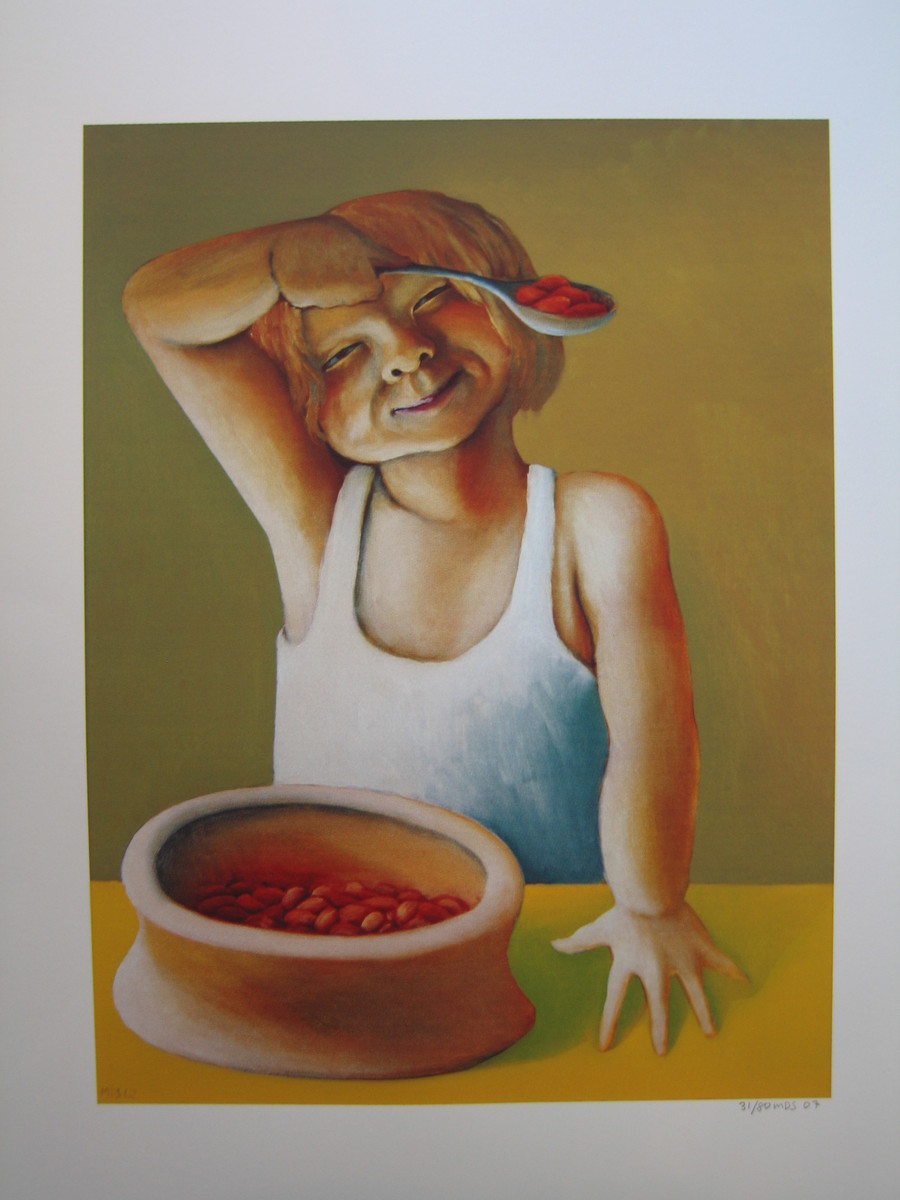 Sarah with Baked Beans
