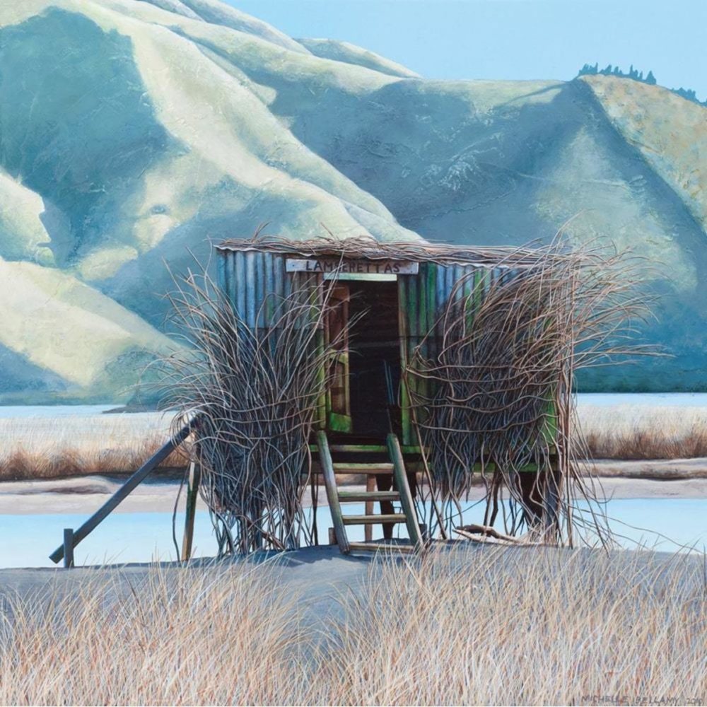 Michelle Bellamy Moss on Mai Mai limited edition fine art New Zealand landscape print at Parnell Gallery Auckland NZ