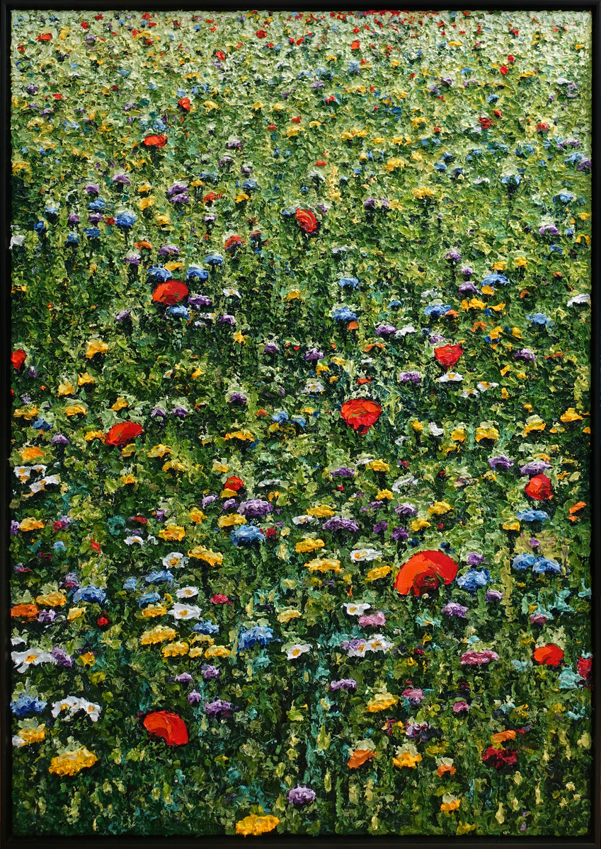 Peter Hackett The Honeymooners' Bed original impasto oil painting at Parnell Gallery Auckland NZ