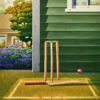 Ross Jones First Slip oil on canvas painting cricket stumps at Parnell Gallery Auckland NZ