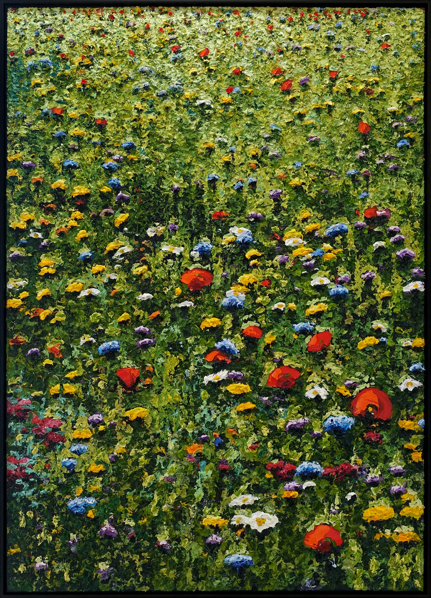 Peter Hackett The Honeymooners' Bed original impasto oil painting at Parnell Gallery Auckland NZ