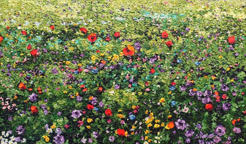 Peter Hackett The Honeymooners' Bed original impasto oil painting at Parnell Gallery Auckland NZ