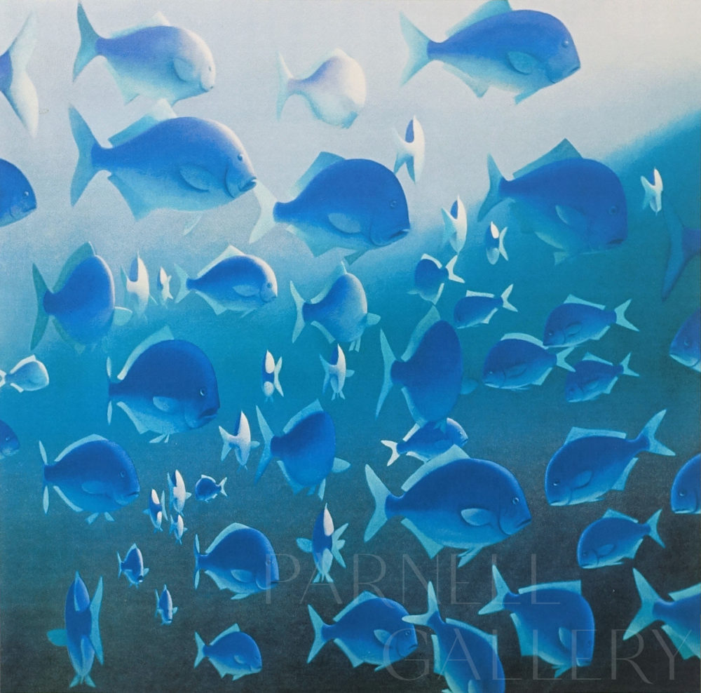 Michael Smither Blue Maomao limited edition fine art print at Parnell Gallery Auckland NZ