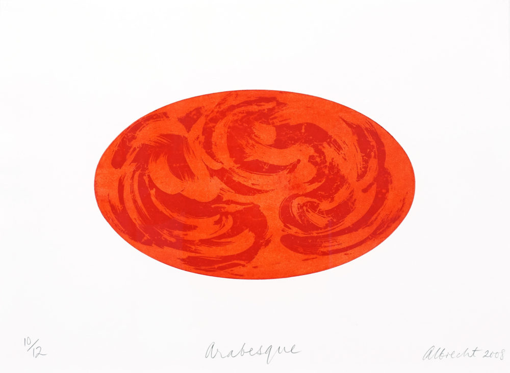 Gretchen Albrecht Arabesque limited edition abstract expressionist Etching with Aquatint at Parnell Gallery Auckland NZ