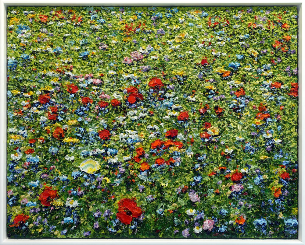 Peter Hackett The Honeymooners' Bed original impasto oil painting at Parnell Gallery Auckland NZ