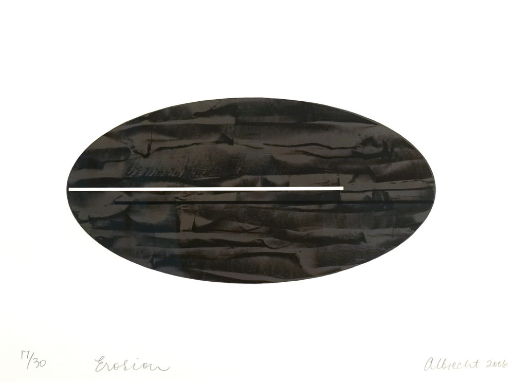 Gretchen Albrecht Erosion limited edition abstract expressionist Lithograph at Parnell Gallery Auckland NZ