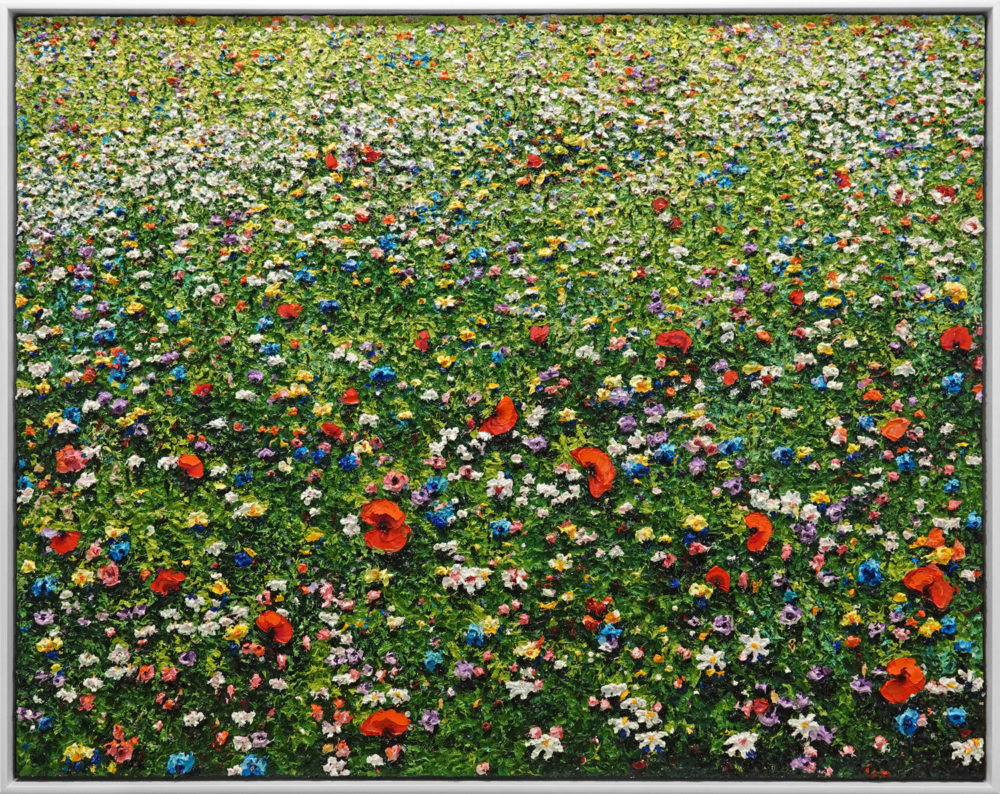 Peter Hackett The Honeymooners' Bed original impasto oil painting at Parnell Gallery Auckland NZ
