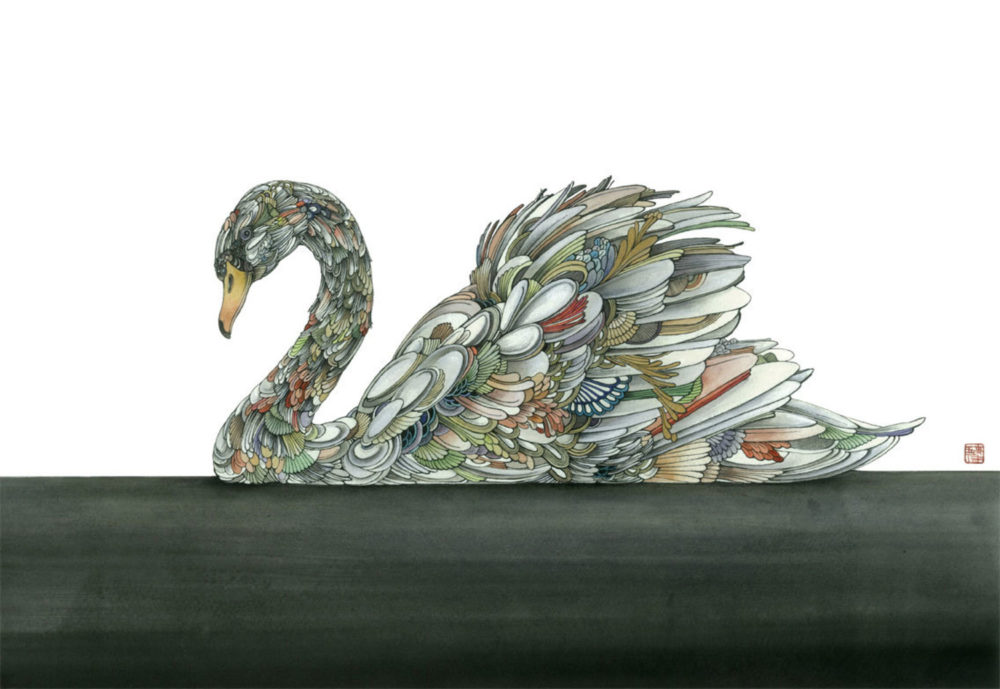 Rika Nagahata Yuuga (Swan) Parnell Gallery Auckland NZ