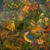 Janette Cervin, Treasured Times original mixed media & resin painting at Parnell Gallery Auckland NZ