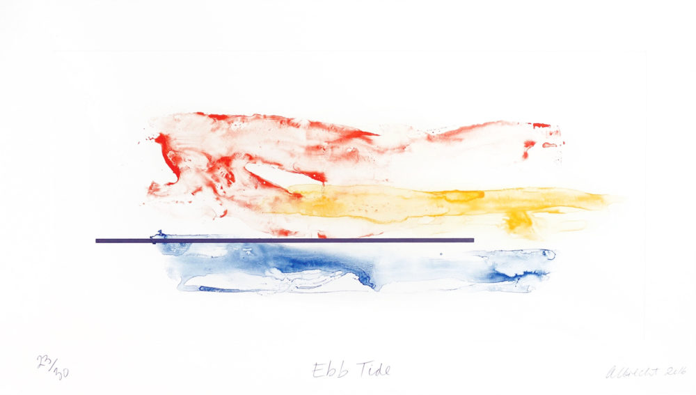 Gretchen Albrecht Ebb Tide limited edition abstract expressionist Polymer Photogravure etching at Parnell Gallery Auckland NZ