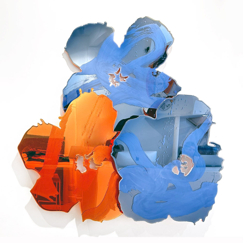 Sally Bulling, Flowers From: Andy - Large Bouquet I original contemporary abstract resin painting at Parnell Gallery Auckland NZ