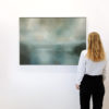 Deep Forest original abstracted landscape painting by renowned NZ artist Greer Clayton at Parnell Gallery Auckland NZ