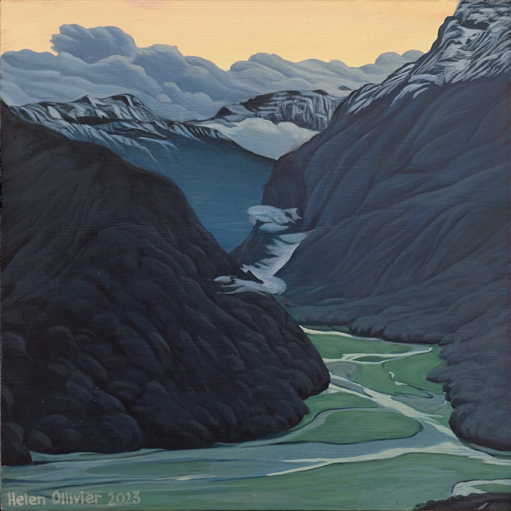 New Zealand landscape artist Helen Ollivier