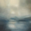 Secret Cove original abstracted landscape painting by renowned NZ artist Greer Clayton at Parnell Gallery Auckland NZ