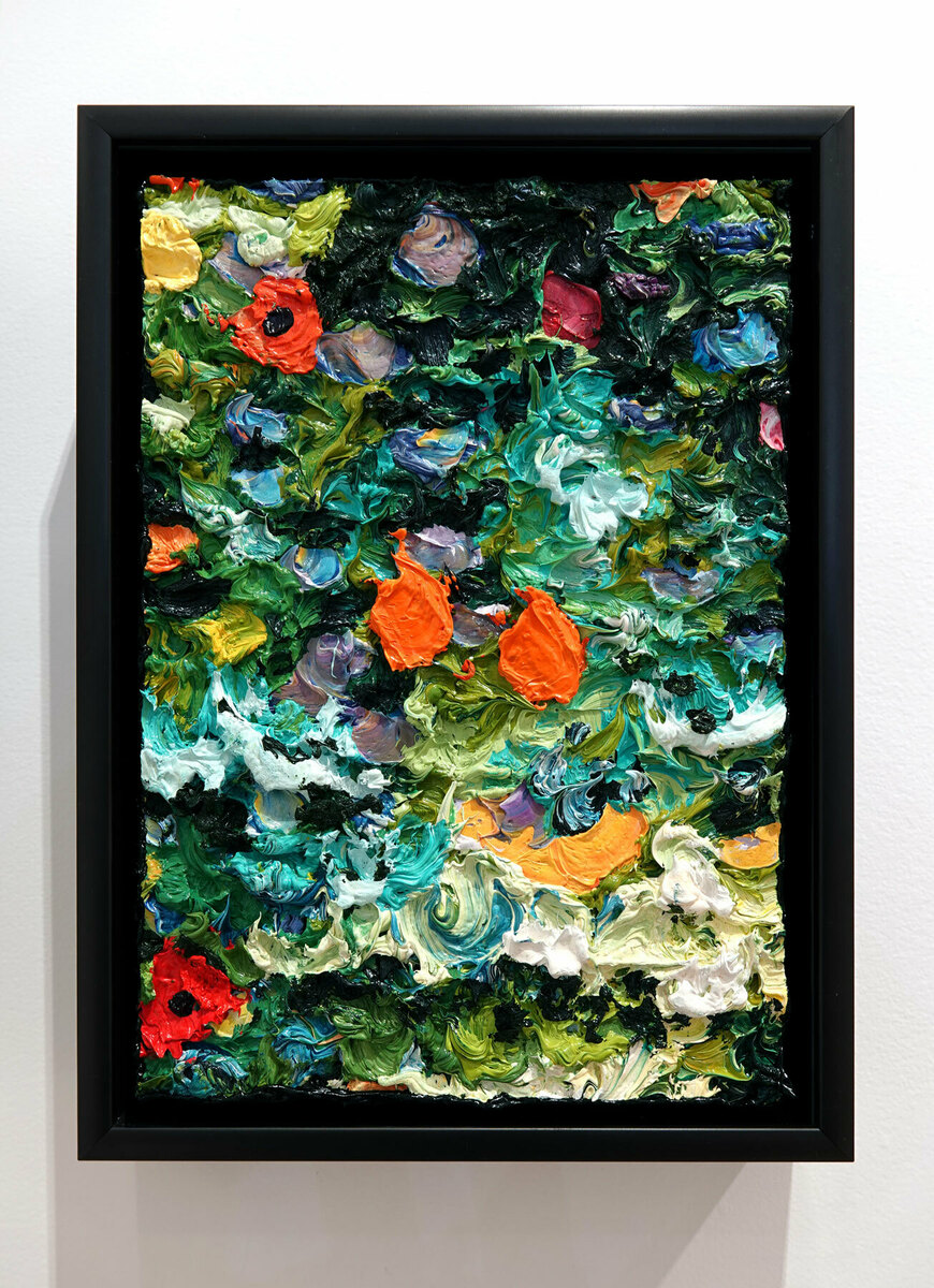 Peter Hackett Details of the Honeymoon original impasto oil painting at Parnell Gallery Auckland NZ