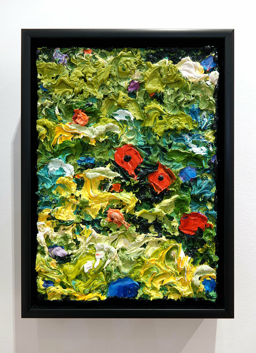 Peter Hackett Details of the Honeymoon original impasto oil painting at Parnell Gallery Auckland NZ