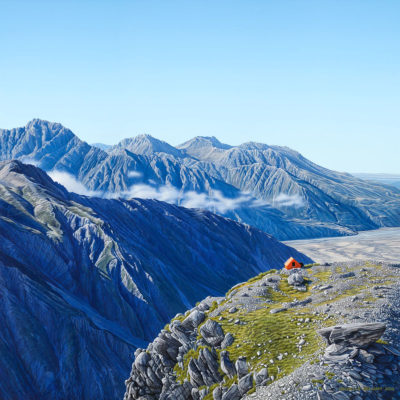 Sefton Bivvy Perched Above the Hooker Valley