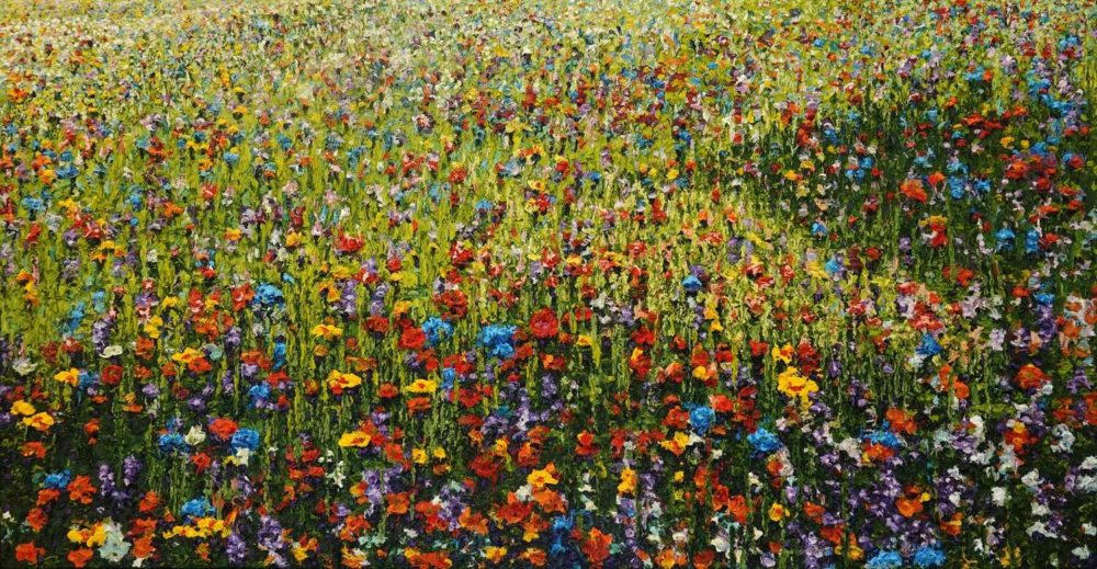 Peter Hackett The Honeymooners' Bed original impasto oil painting at Parnell Gallery Auckland NZ