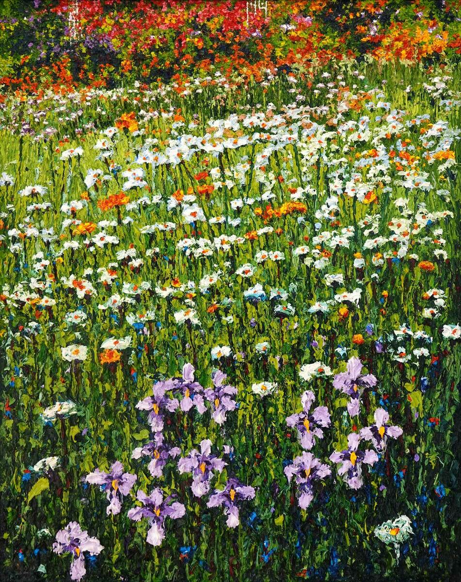 Peter Hackett The Honeymooners' Bed original impasto oil painting at Parnell Gallery Auckland NZ