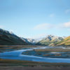 Caroline Bellamy, Evening Light In The Valley, Ahuriri Valley original New Zealand landscape painting at Parnell Gallery Auckland NZ