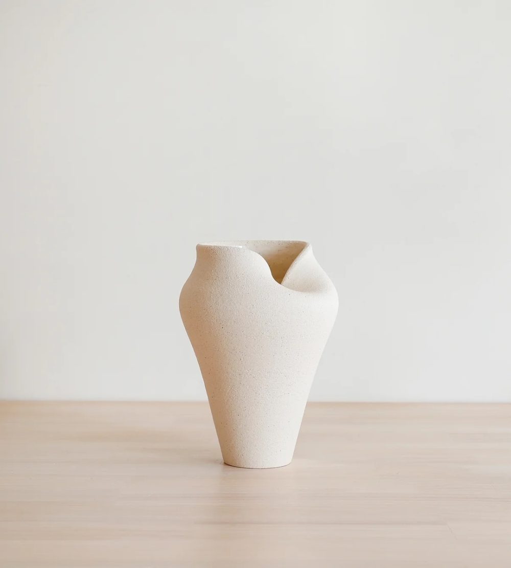 Author Ceramics Pillow Vase - Sand Dune ceramic sculpture at Parnell Gallery Auckland NZ