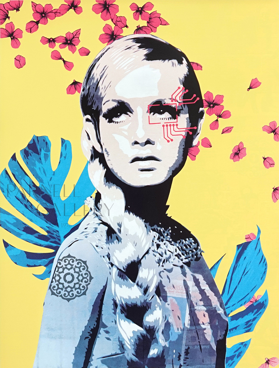 Brad Novak AKA New Blood Pop The Face 1.5 (A) limited edition fine art print of Twiggy