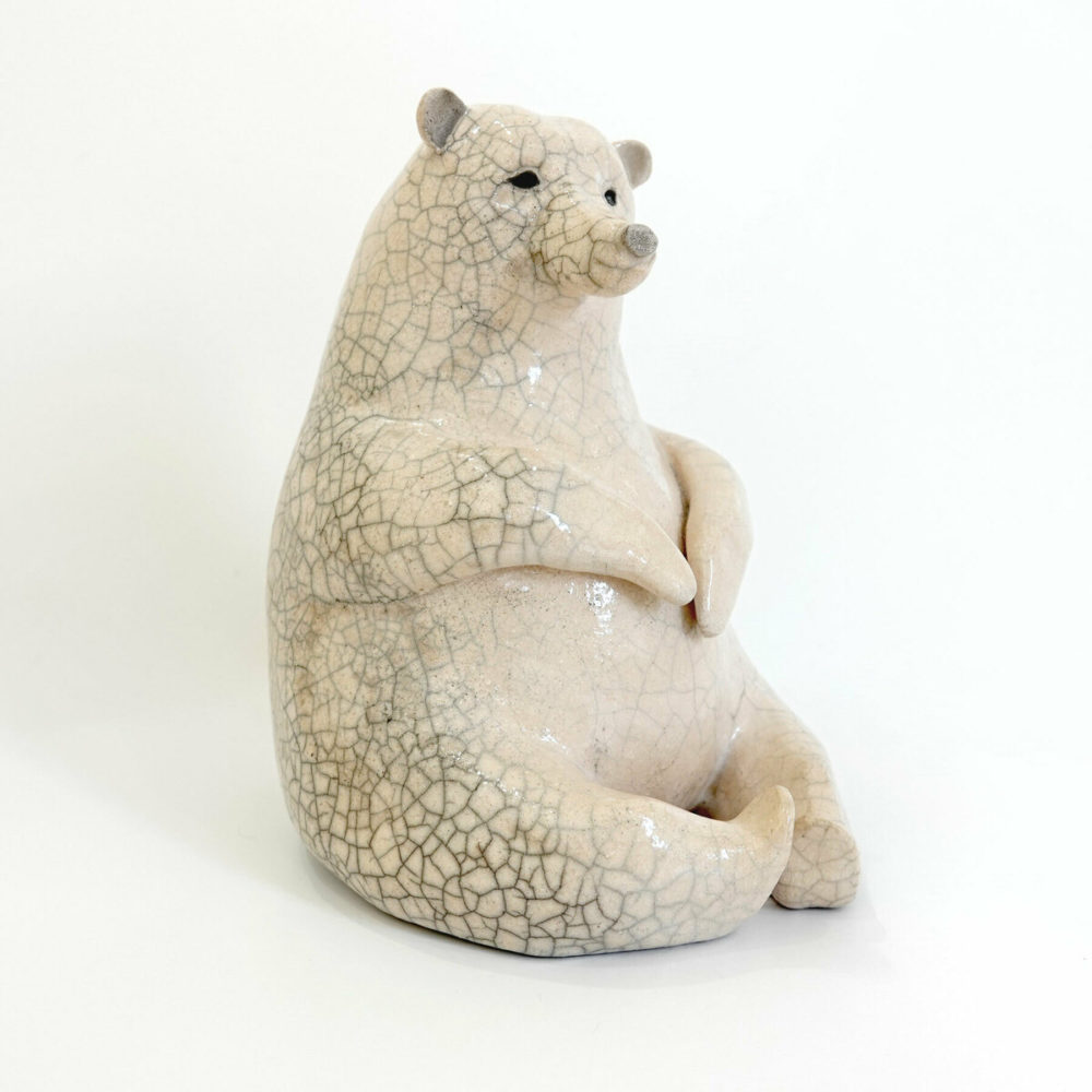 Wilhelmiina Drummond Demurely ceramic raku fired sculpture at Parnell Gallery Auckland NZ