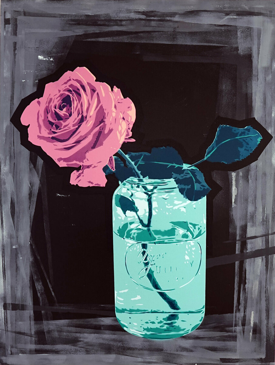 Study of Pink Rose in Agee Jar 1.1