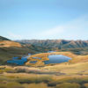 Caroline Bellamy, First Light, Mt Burn, Fiordland original New Zealand landscape painting at Parnell Gallery Auckland NZ