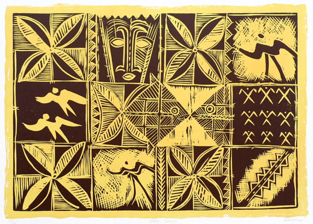 Fatu Feu'u Mata Sogia limited edition Screenprint print at Parnell Gallery Auckland NZ
