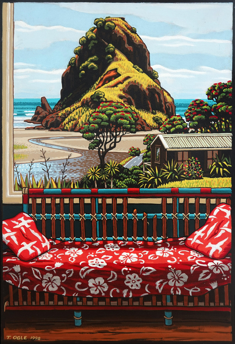 Lion Rock from Old Piha Hotel