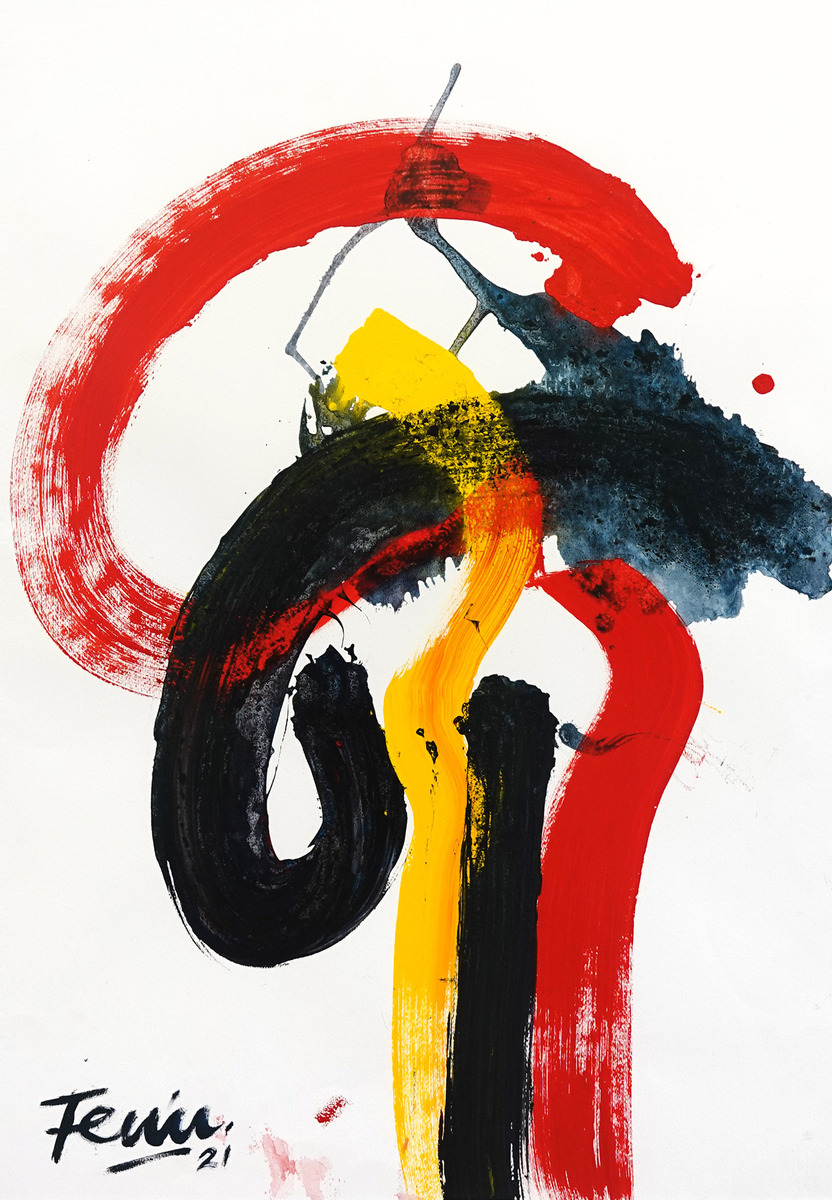 Fatu Feu'u Untitled II original painting at Parnell Gallery Auckland NZ