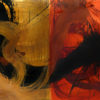 Sally Bulling, A Little Less Predictable original contemporary abstract resin painting at Parnell Gallery Auckland NZ