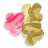 Sally Bulling, Flowers From: Andy - Soft Pink and Soft Gold original contemporary abstract resin painting at Parnell Gallery Auckland NZ
