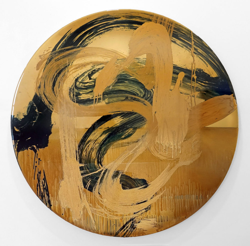 Sally Bulling, Far Out & Fabulous original contemporary abstract resin painting at Parnell Gallery Auckland NZ