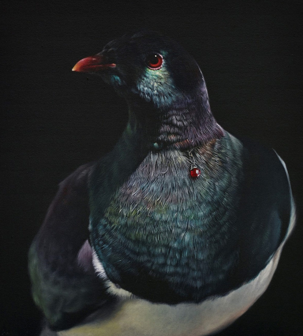 Jane Crisp Shadow Work limited edition contemporary bird print at Parnell Gallery Auckland NZ