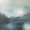 Blue Peeks Through II original abstracted landscape painting by renowned NZ artist Greer Clayton at Parnell Gallery Auckland NZ