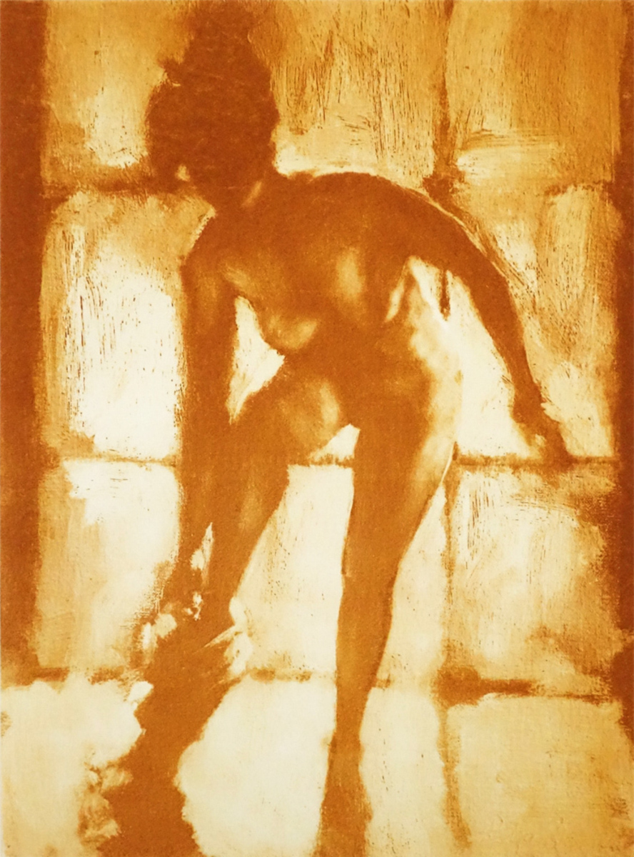 Philip Beadle Undressing limited edition nude etching at Parnell Gallery Auckland NZ