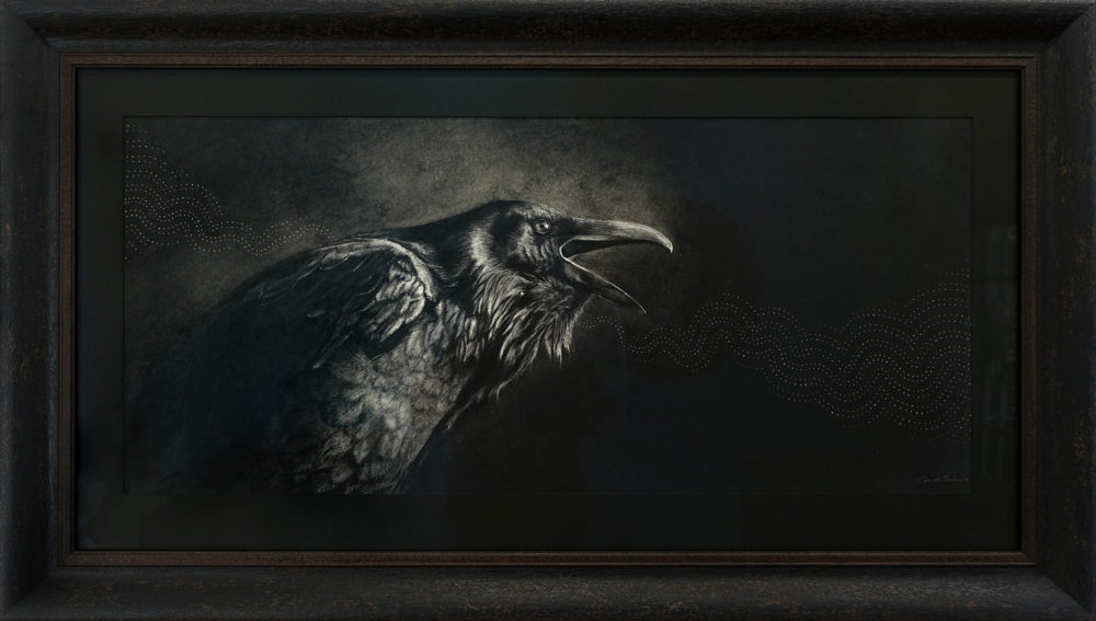 Gareth Barlow Raven II original painting at Parnell Gallery Auckland NZ