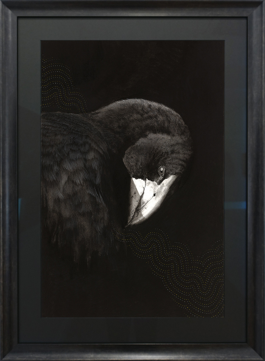 Gareth Barlow Takahe original painting at Parnell Gallery Auckland NZ