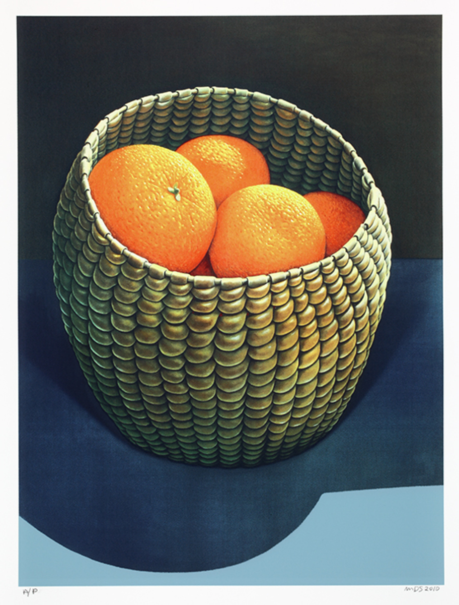 Oranges in a Seagrass Basket