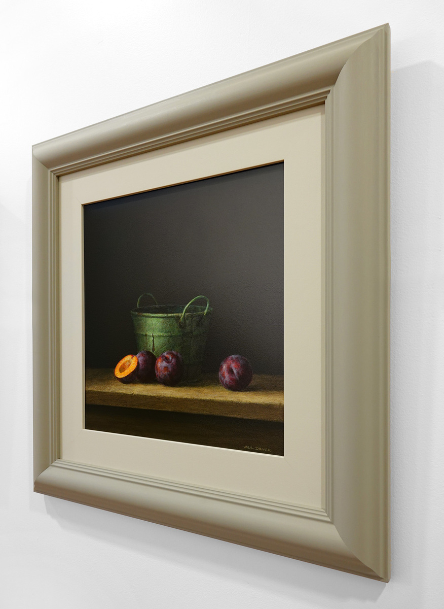 Plums and Green Bucket