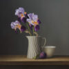 Irises, Plum & Bowl