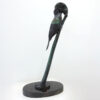 Tui on Punga Frond on Granite Base