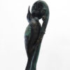 Tui on Punga Frond on Granite Base