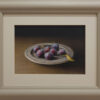 Plums on Metal Plate